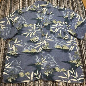 Tommy Bahama Men’s XL 100% Silk Shirt Hawaiian Island Short Sleeve